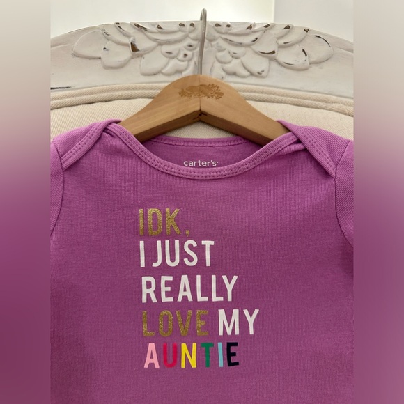 🐇 Baby 3 Mth I Love my Aunty Cotton Onesie - Picture 2 of 3